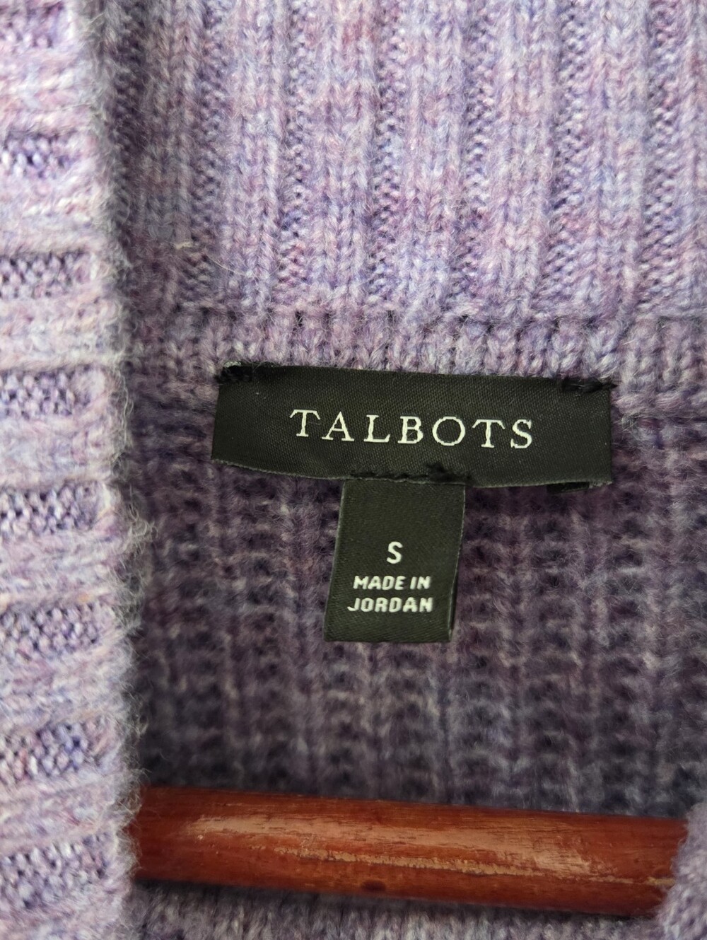 Talbots Purple Hick Neck Sweater Dress Womens Size Small Preppy Cozy City Chic - Picture 3 of 8